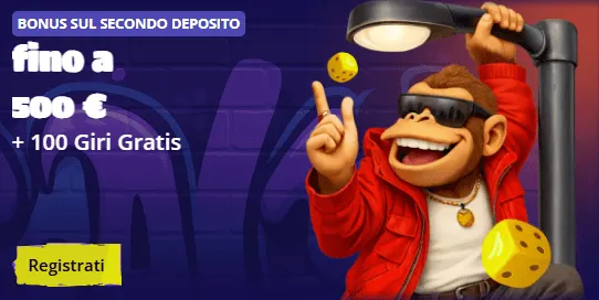 Bonus secondo deposito 500 euro 100 giri gratis